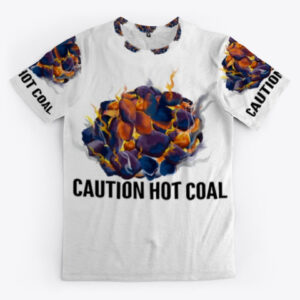 CAUTION HOT COAL All-Over Print Unisex Tee
