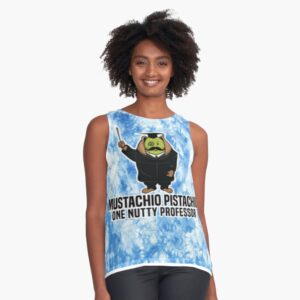 Blue tie-dye MUSTACHIO PISTACHIO Sleeveless Top