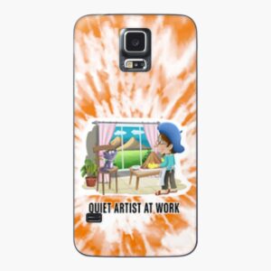 Orange tie-dye QUIET ARTIST AT WORK Case & Skin for Samsung Galaxy
