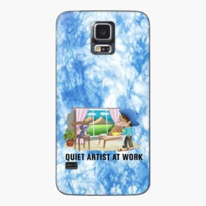 Blue tie-dye QUIET ARTIST AT WORK Case & Skin for Samsung Galaxy