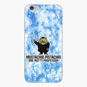Blue tie-dye MUSTACHIO PISTACHIO iPhone Skin