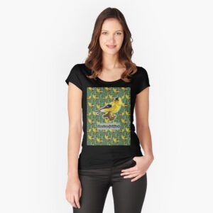 THE AMERICAN GOLDFINCH Fitted Scoop T-Shirt