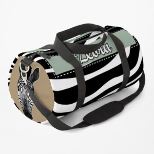 Zebra Themed Apparel and Accessories Duffle Bag